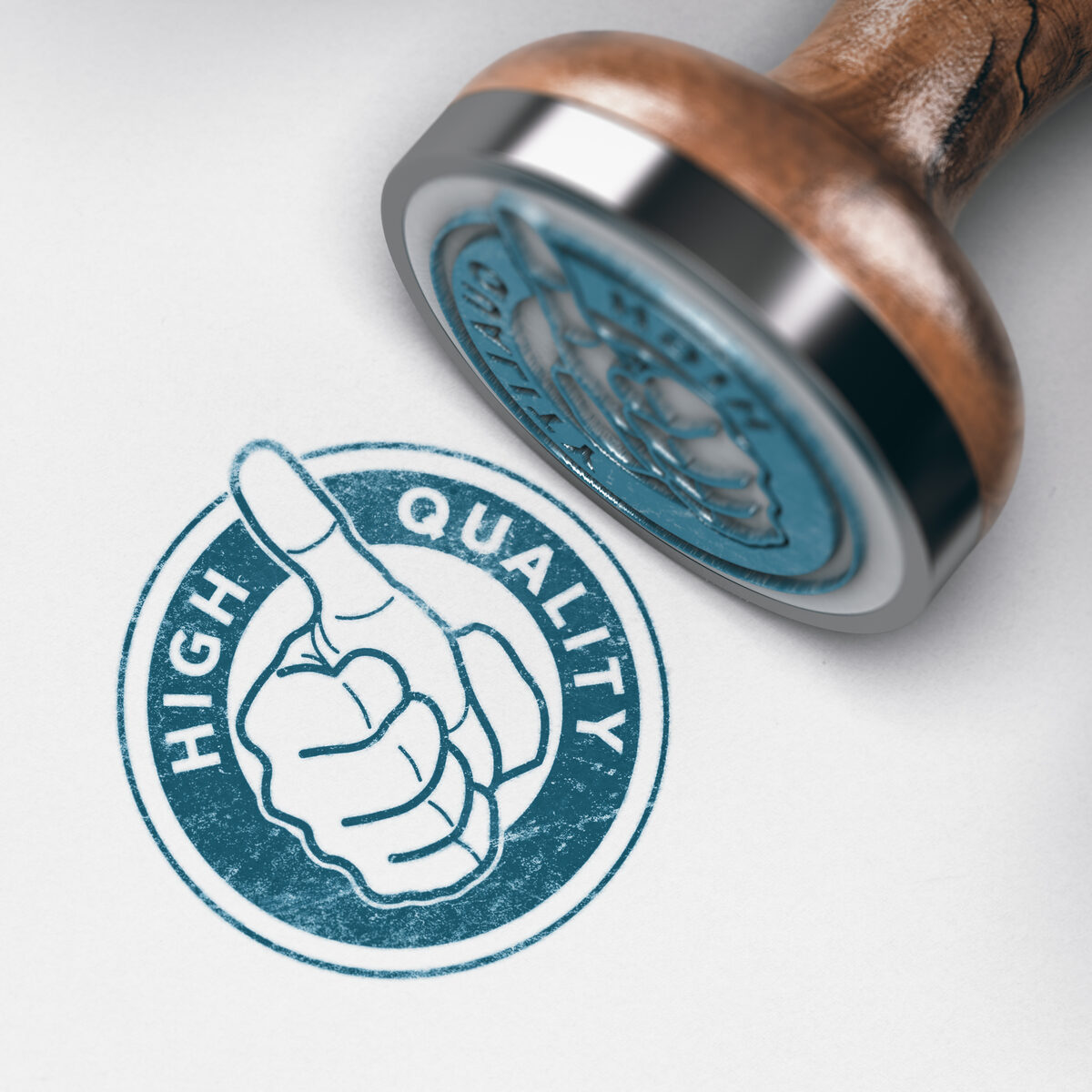 High quality assurance stamp